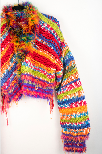 Over The Rainbow Cropped Cardigan